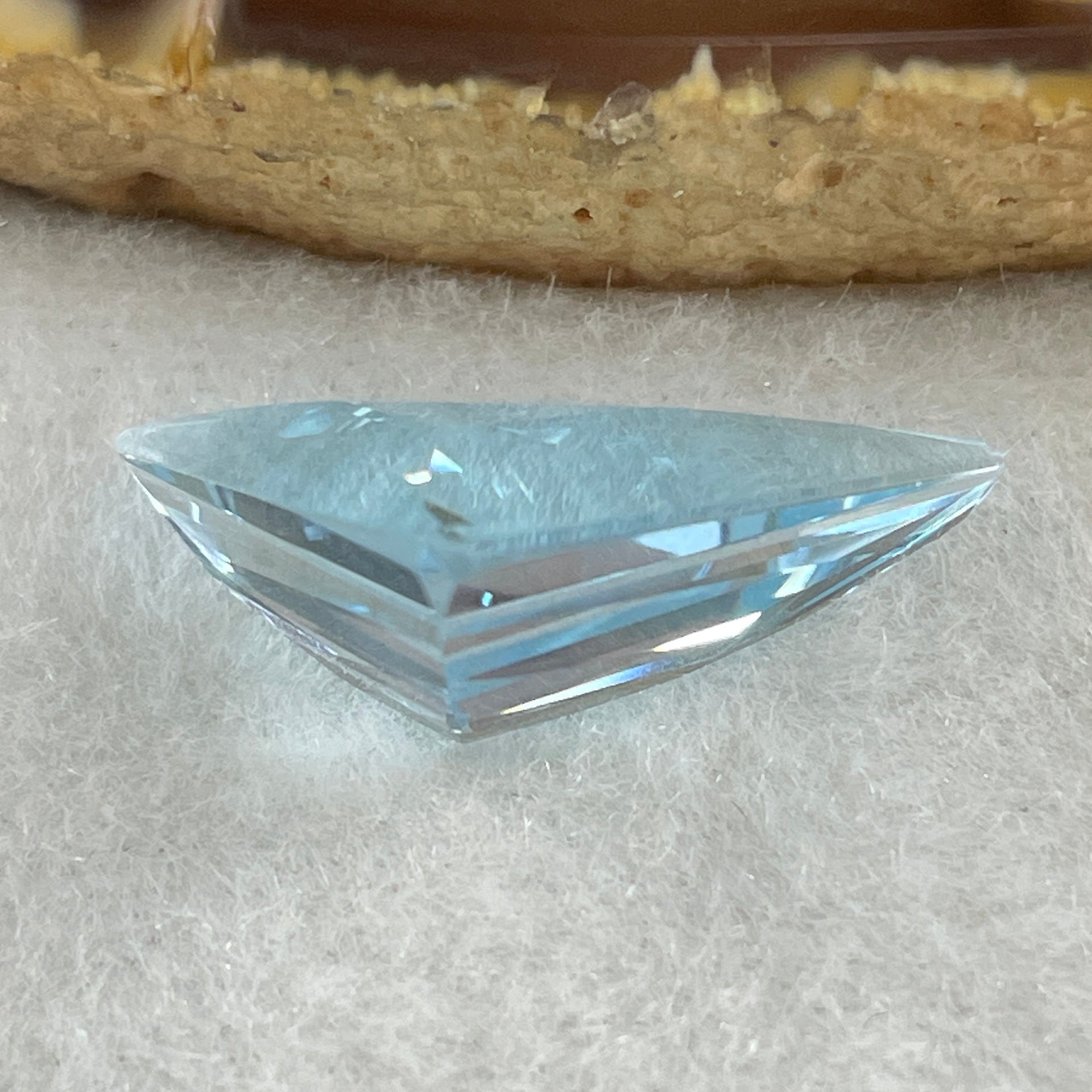 Natural Sky Blue Topaz Trillion Shape 10.32ct 21.3 by 12.4 by 7.9mm - Huangs Jadeite and Jewelry Pte Ltd