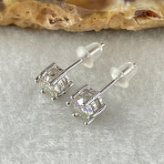 0.5 Ct Colourless Round Brilliant Diameter 5.0mm D VVS1 Excellent Cut Excellent Polish Excellent Symmetry None Florescence Moissanite in S925 Silver Earrings GRA 218444637 - Huangs Jadeite and Jewelry Pte Ltd