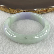 Type A Natural Green with Lavender Jadeite Bangle 44.71g Inner Diameter 50.6mm 12.3 by 7.4mm (Close to Perfect) - Huangs Jadeite and Jewelry Pte Ltd