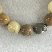 Natural Mixed Color Bodhi Beads in Paw Bracelet 20.26g 17cm 12.8mm 16 Beads - Huangs Jadeite and Jewelry Pte Ltd