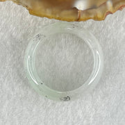 Type A Faint Lavender Green Close to White with Wuji Black Grey Patches Jadeite Ring 5.52g 8.8 by 3.6mm US9.3 HK20.8 - Huangs Jadeite and Jewelry Pte Ltd