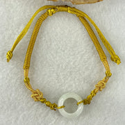 Type A Faint Lavender Jadeite Ping An Kou String Bracelet 3.09g 15.2 by 6.3mm - Huangs Jadeite and Jewelry Pte Ltd