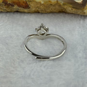 Cubic Zirconia in S925 Sliver Ring (Adjustable Size) 1.67g 4.8 by 2.8mm - Huangs Jadeite and Jewelry Pte Ltd