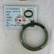 Type A Full Green Jadeite Bangle Internal Diameter 57.7mm 47.69g 12.5 by 7.5mm (Close to Perfect) - Huangs Jadeite and Jewelry Pte Ltd