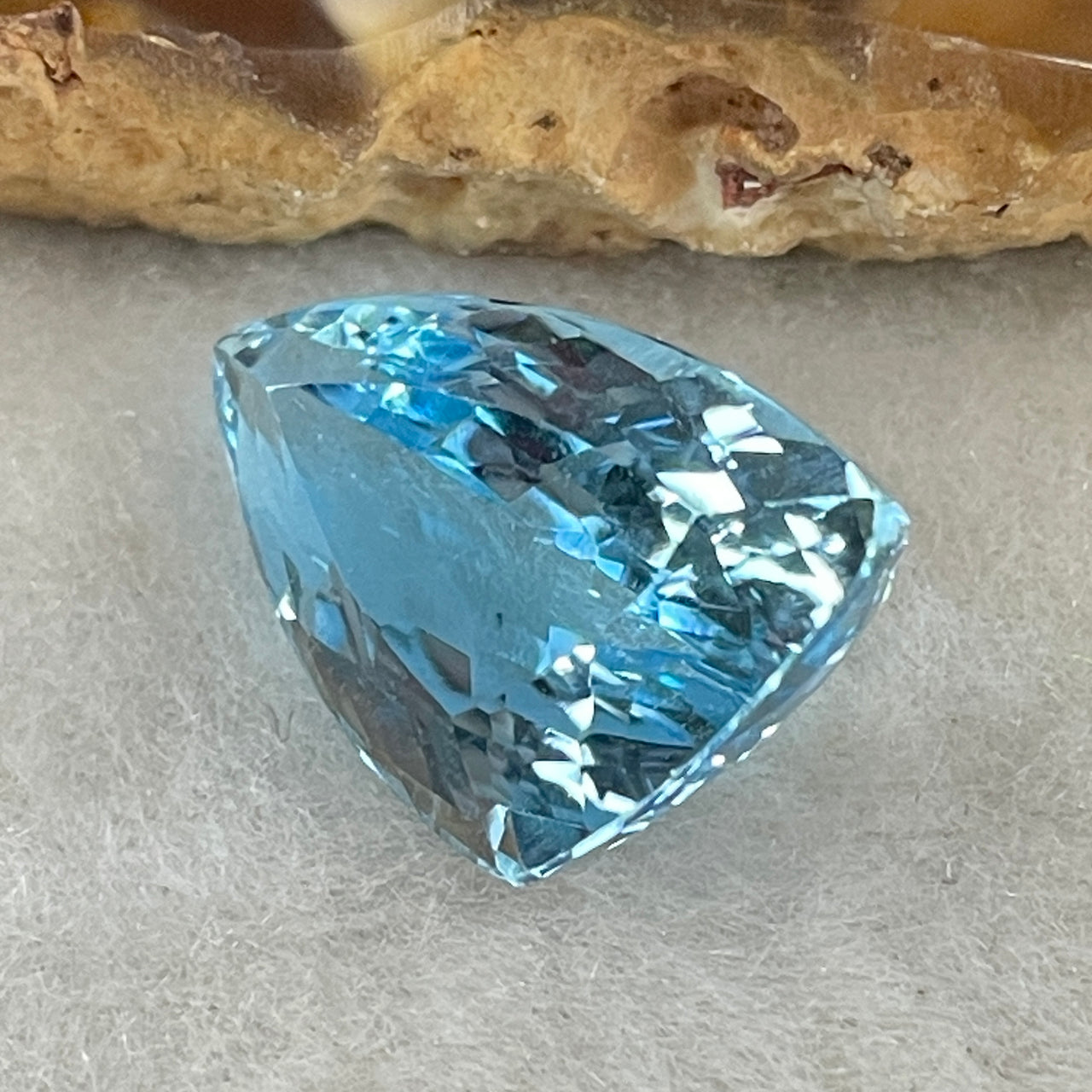 Natural Sky Blue Topaz Trillion Shape 13.01ct 18.4 by 11.6 by 8.5mm - Huangs Jadeite and Jewelry Pte Ltd