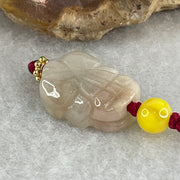 Natural Type A Light Brownish-Red Jadeite Pixiu Charm | Wealth-Attracting Mythical Beast & Protection Talisman (2.39g | 15.6 x 11.6 x 5.5mm) - Huangs Jadeite and Jewelry Pte Ltd