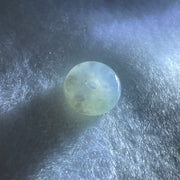 Type A Semi Icy Light Green With Wuji Grey Spots Jadeite Ping An Kou Donut Pendant 2.37g 13.6 by 6.1mm - Huangs Jadeite and Jewelry Pte Ltd