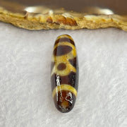 Natural Powerful Tibetan Old Oily Dark and Light Grown Agate Cai Shen Dzi Bead Heavenly Master (Tian Zhu) 6.49g 38.6 by 11.1mm - Huangs Jadeite and Jewelry Pte Ltd