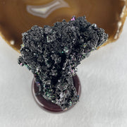 Natural-Black-Moissanite-Rough-Display-with-Wooden-Stand-206.78g-80.0-by-62.0-by-119.5mm