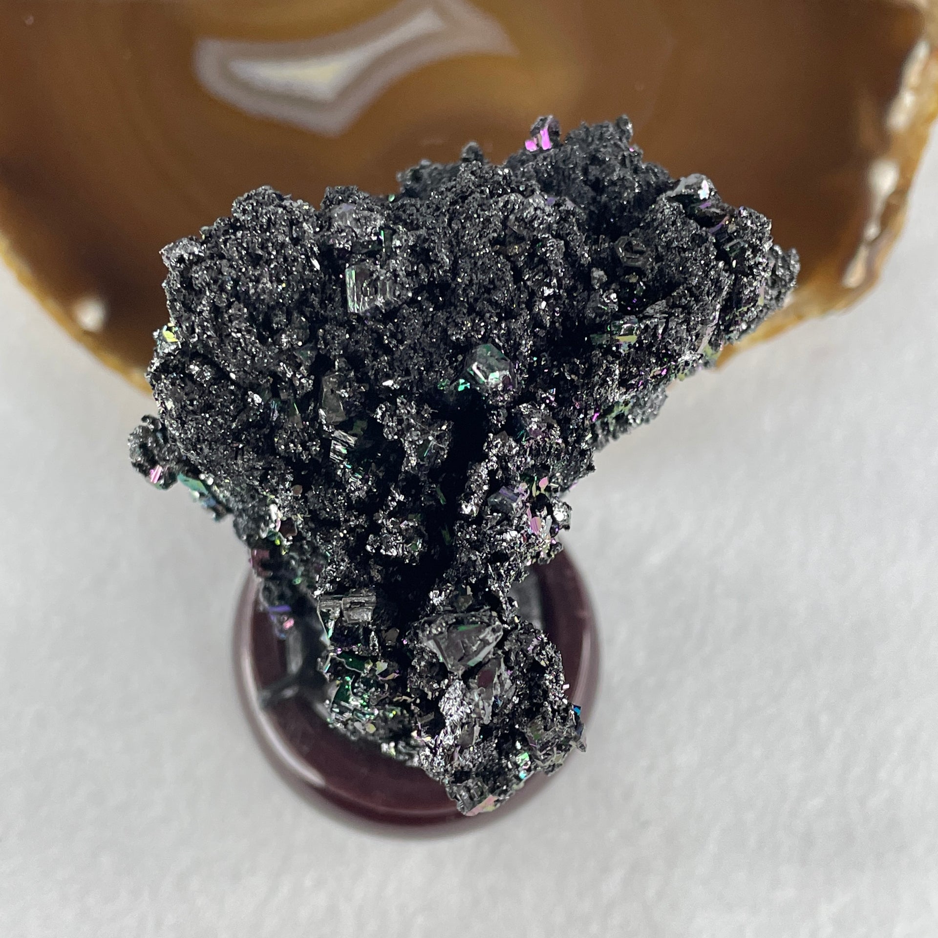 Natural-Black-Moissanite-Rough-Display-with-Wooden-Stand-206.78g-80.0-by-62.0-by-119.5mm