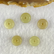 Natural Nephrite Ping An Kou Donut Set of 5 Total Weight 7.04g 11.9 by 5.2mm - Huangs Jadeite and Jewelry Pte Ltd