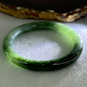 Type A Blueish Green Jadeite Bangle Internal Diameter 51.0mm 31.55g 8.0 by 8.3mm (Slight Internal Lines) - Huangs Jadeite and Jewelry Pte Ltd