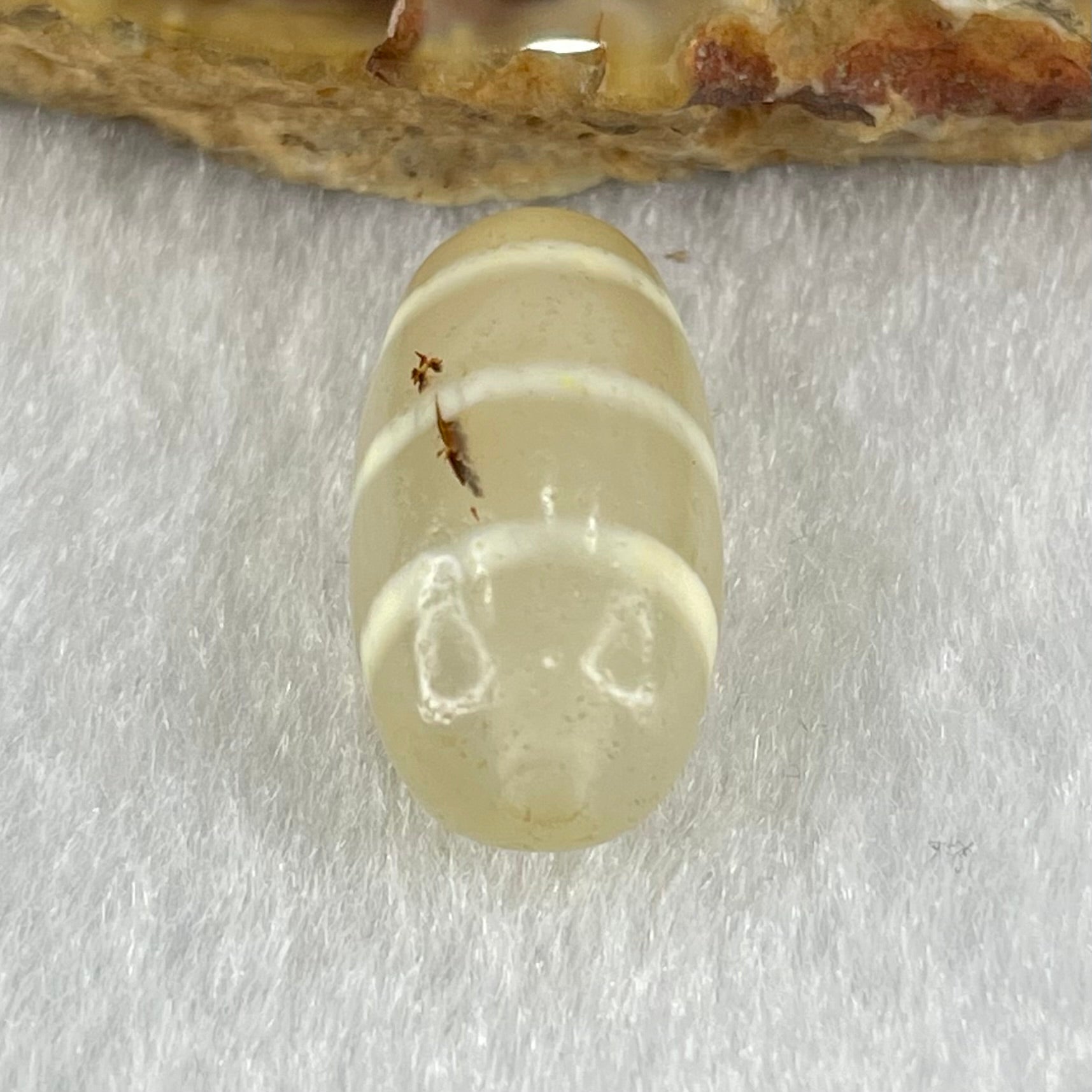 Natural Powerful Tibetan Old Oily Agate 3-Lines Dzi Bead Heavenly Master (Tian Zhu) 三行天诛 3.20g 19.8 by 10.4mm - Huangs Jadeite and Jewelry Pte Ltd