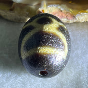 Natural Powerful Tibetan Old Oily Agate Double Cai Shen Dzi Bead Heavenly Master (Tian Zhu) 双财神长天珠 8.12g 20.8 by 16.8mm - Huangs Jadeite and Jewelry Pte Ltd