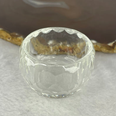 Transparent Mini Bowl Luili Display 46.76g 47.0 by 29.7mm - Huangs Jadeite and Jewelry Pte Ltd