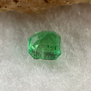 Natural Colombia Vivid Green Emerald (Beryl) Cut-Cornered Rectangular Step cut 0.42ct 4.5 by 4.2 by 3.4mm - Huangs Jadeite and Jewelry Pte Ltd