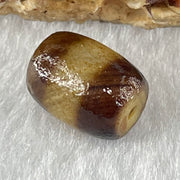 Natural Powerful Tibetan Old Oily Agate One Line Dzi Bead Heavenly Master (Tian Zhu) 1.46g 11.6 by 8.8mm - Huangs Jadeite and Jewelry Pte Ltd