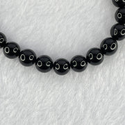 Natural Blood Red Amber Beads Bracelet 6.10g 16cm 7.5mm 25 Beads - Huangs Jadeite and Jewelry Pte Ltd