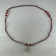 Natural Red Garnet Beads Necklace 11.30g 48cm 6.7mm 8Beads - 2.5mm 94Beads - Huangs Jadeite and Jewelry Pte Ltd