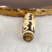 Natural Powerful Tibetan Old Oily Agate Water Lines 8 Eyes Dzi Bead Heavenly Master (Tian Zhu) 水纹八眼天诛 9.63g 38.4 by 12.6mm - Huangs Jadeite and Jewelry Pte Ltd