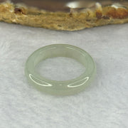 Type A Semi Icy Green Jadeite Ring 2.56g 4.9 by 3.2mm US 7 HK 15.5 - Huangs Jadeite and Jewelry Pte Ltd