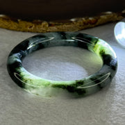 Type A Green Lavender with Moss and Emerald Green Jadeite Bangle Internal Diameter 55.3mm 62.04g 11.0 by 10.6mm (Very Slight Internal Line) - Huangs Jadeite and Jewelry Pte Ltd