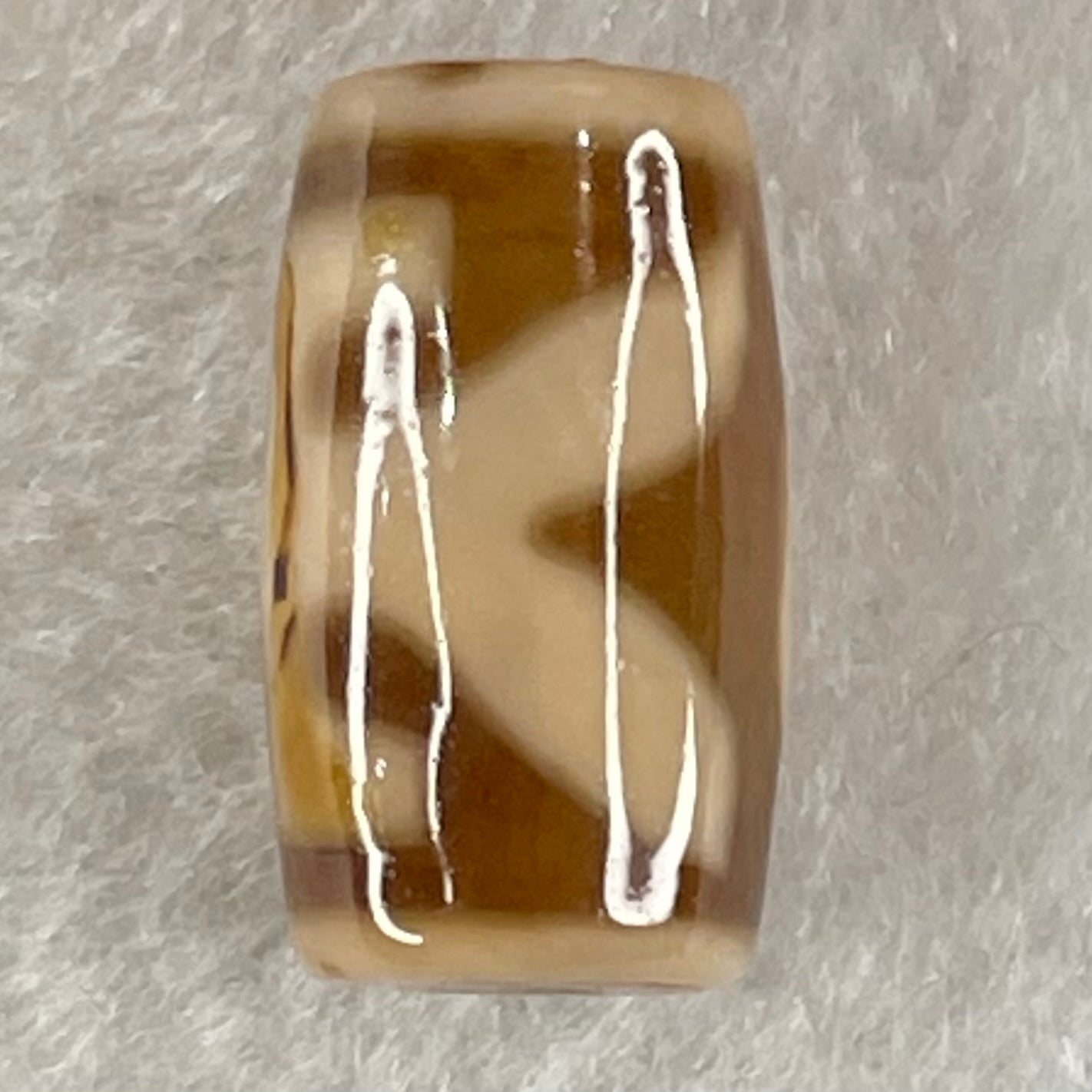 Natural Powerful Tibetan Old Oily Agate Patina Guiren Tairen Human Dzi Bead Totem Amulet Heavenly Master (Tian Zhu) 贵人天诛 4.67g 19.9 by 11.7mm - Huangs Jadeite and Jewelry Pte Ltd