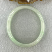 Natural Type A Light Green Jadeite Oval Bangle 36.17g Inner Diameter 54.6mm 12.5 by 6.4mm (Internal Lines) - Huangs Jadeite and Jewelry Pte Ltd