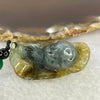 Type A Green Piao Hua with Honey Brown Patches Jadeite Snail Pendent 15.36g 38.6 by 20.9 by 16.0 mm - Huangs Jadeite and Jewelry Pte Ltd
