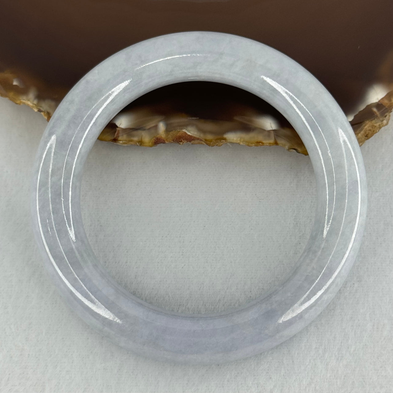 Type A Lavender Jadeite Bangle Internal Diameter 51.5mm 66.19g 11.8 by 10.8mm (Close to Perfect) - Huangs Jadeite and Jewelry Pte Ltd