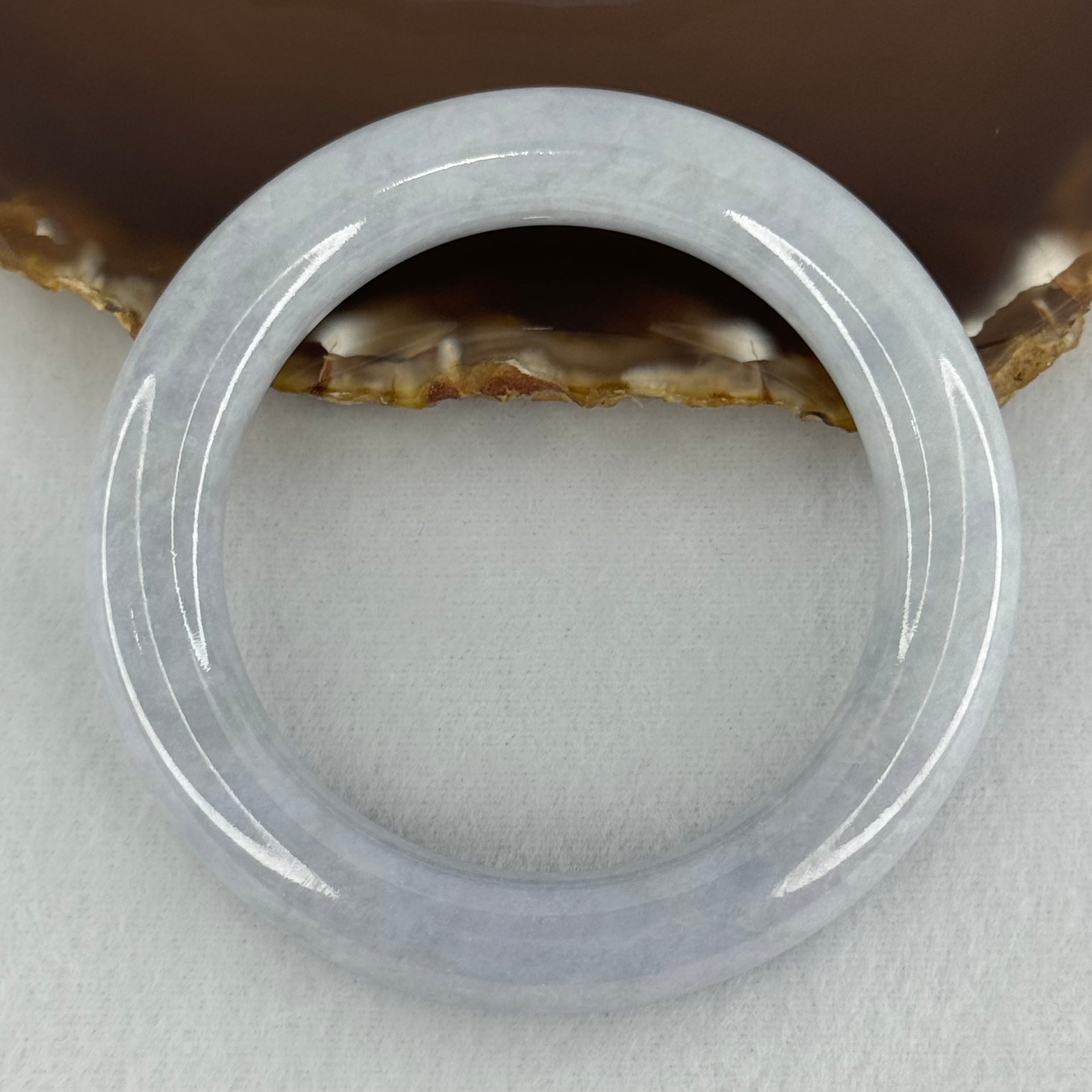 Type A Lavender Jadeite Bangle Internal Diameter 51.5mm 66.19g 11.8 by 10.8mm (Close to Perfect) - Huangs Jadeite and Jewelry Pte Ltd