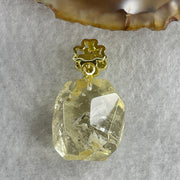 Natural Citrine Pebble Pendant in Gold Plated 7.47g 17.5 by 15.4 by 14.6mm - Huangs Jadeite and Jewelry Pte Ltd