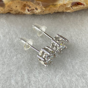 0.5 Ct Colourless Round Brilliant Diameter 5.0mm D VVS1 Excellent Cut Excellent Polish Excellent Symmetry None Florescence Moissanite in S925 Silver Earrings GRA 218444636 - Huangs Jadeite and Jewelry Pte Ltd