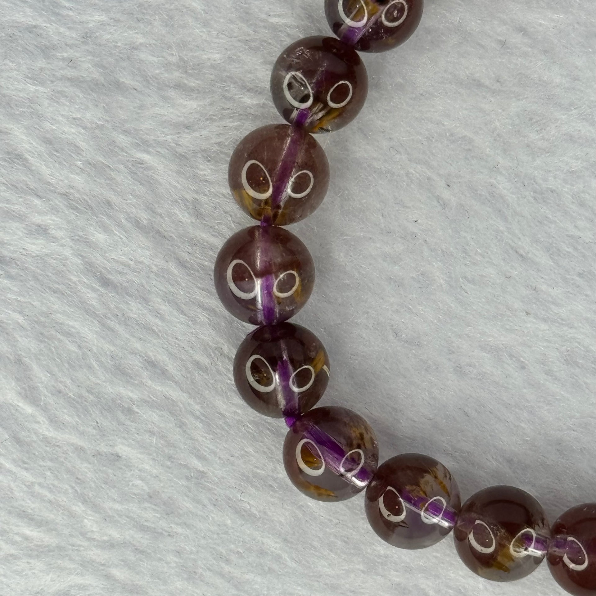 Very Good Natural Auralite 23 Bracelet 天然激光23手链 17.21g 15.5cm 8.4mm 23 Beads - Huangs Jadeite and Jewelry Pte Ltd