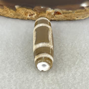 Natural Powerful Tibetan Old Oily Agate Sky Door Serenity 1 Eye Dzi Bead Heavenly Master (Tian Zhu) 一眼天诛 8.74g 39.3 by 11.9mm - Huangs Jadeite and Jewelry Pte Ltd