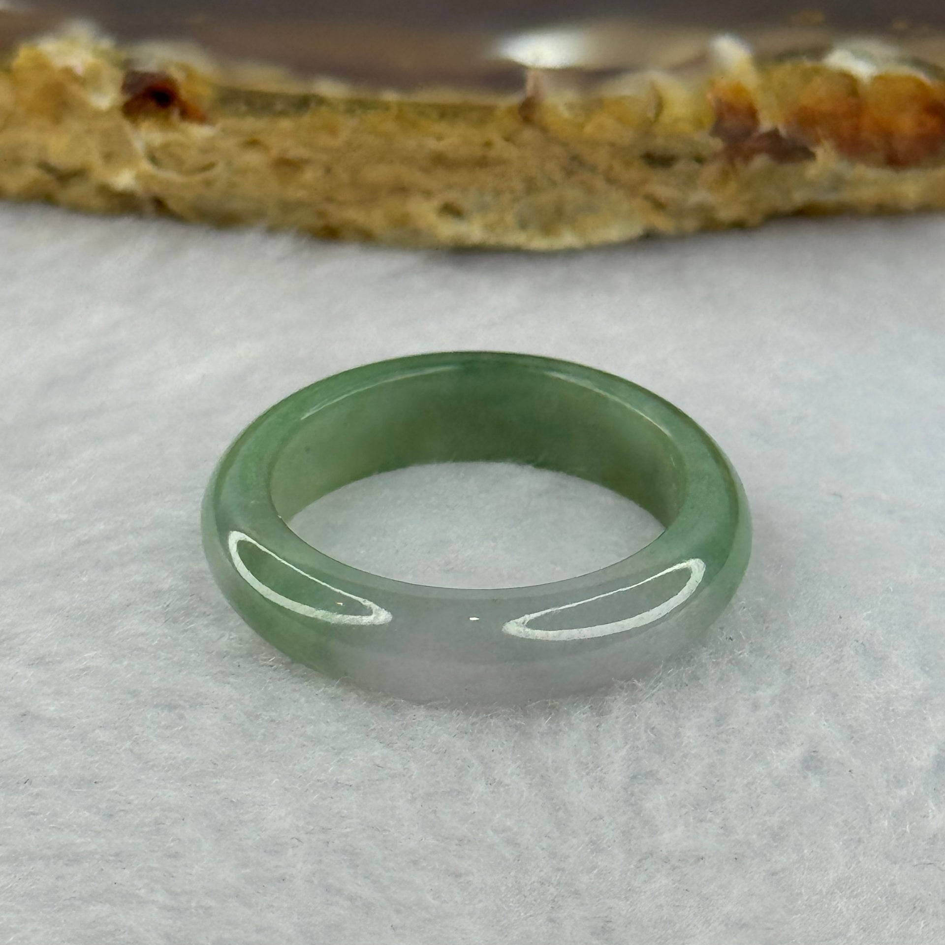 Type A Green and Lavender Jadeite Ring 2.81g 5.2 by 3.2mm US7.5 HK16.25 - Huangs Jadeite and Jewelry Pte Ltd