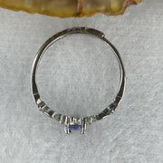 Natural Blue Tanzanite Ring in S925 Sliver 1.05g 4.0 by 2.5mm (Adjustable Size) - Huangs Jadeite and Jewelry Pte Ltd