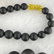 Natural Black Amber Beads Bracelet 天然大黑天翁琥珀项链 31.58g 30cm  7.1 - 14.9mm 51 Beads - Huangs Jadeite and Jewelry Pte Ltd