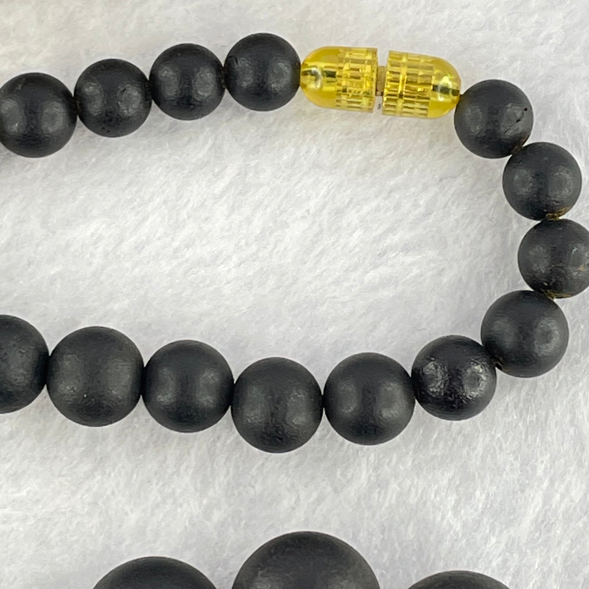 Natural Black Amber Beads Bracelet 天然大黑天翁琥珀项链 31.58g 30cm  7.1 - 14.9mm 51 Beads - Huangs Jadeite and Jewelry Pte Ltd