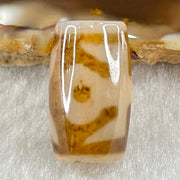 Natural Powerful Tibetan Old Oily Agate Patina Guiren Tairen Human Dzi Bead Totem Amulet Heavenly Master (Tian Zhu) 贵人天诛 4.63g 19.5 by 11.7mm - Huangs Jadeite and Jewelry Pte Ltd