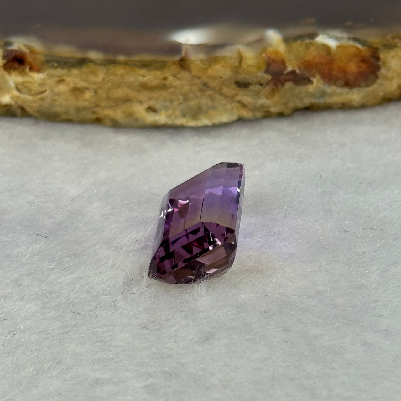 Natural Faceted Ametrine in Emerald Cut 8.60ct 16.3 by 10.0 by 6.8mm - Huangs Jadeite and Jewelry Pte Ltd