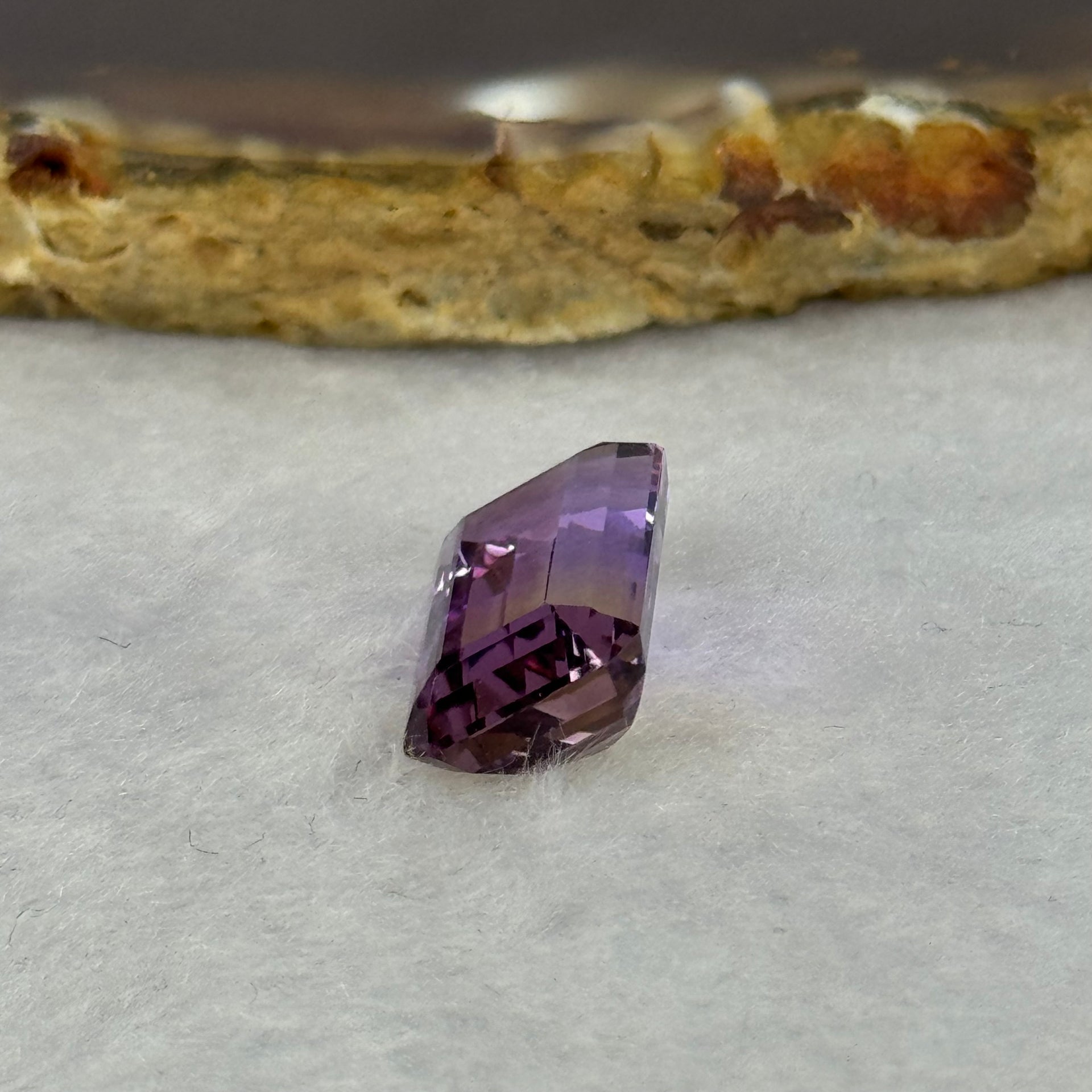 Natural Faceted Ametrine in Emerald Cut 8.60ct 16.3 by 10.0 by 6.8mm - Huangs Jadeite and Jewelry Pte Ltd