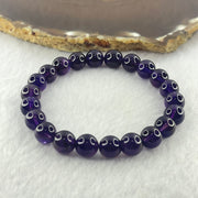 Good Grade Natural Amethyst Bracelet 22.81g 16.5cm 9.2mm 22 Beads - Huangs Jadeite and Jewelry Pte Ltd