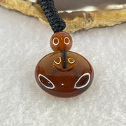 Natural Cognac Amber Ping An Kou Donut Pendant 3.92g 22.1 by 9.6mm 9.2mm 1 Beads - Huangs Jadeite and Jewelry Pte Ltd