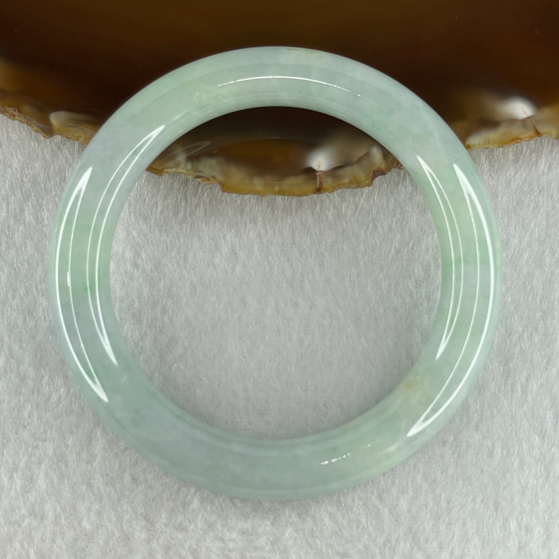 Type A Natural Light Green with Lavender Jadeite Bangle 43.74g Inner Diameter 51.0mm 9.5 by 9.5mm (Internal Lines) - Huangs Jadeite and Jewelry Pte Ltd