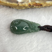 Type A Blueish Green Jadeite Dragon Ruyi Pendent 6.46g 25.1 by 16.2 by 7.2mm - Huangs Jadeite and Jewelry Pte Ltd