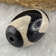 Natural Powerful Tibetan Old Oily Agate Tiger Tooth Daluo Dzi Bead Heavenly Master (Tian Zhu) 2.20g 14.0 by 10.4mm - Huangs Jadeite and Jewelry Pte Ltd