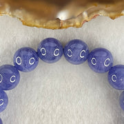 Above Average Grade Natural Blue Tanzanite Beads Bracelet 39.01g 16.5cm 10.6mm 19 Beads - Huangs Jadeite and Jewelry Pte Ltd