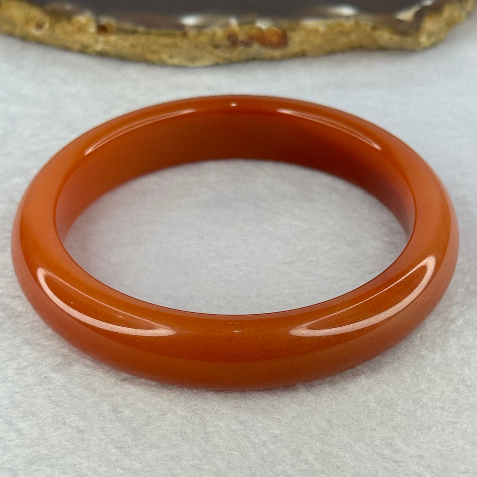 Red Quartzite Jade Bangle 天山玉手镯 Internal Diameter 60.5mm 52.10g 13.5 by 8.5mm - Huangs Jadeite and Jewelry Pte Ltd