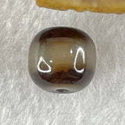 Natural Powerful Tibetan Old Oily Agate 1 Line Dzi Bead Heavenly Master (Tian Zhu) 1.76g 9.8 by 10.8mm - Huangs Jadeite and Jewelry Pte Ltd